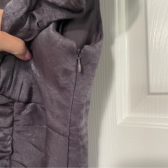 Adrianna Papell Evening Cocktail/Semi Formal Dress Granite Metallic Size 8 - Picture 4 of 12